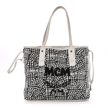 MCM Visetos Medium Liz Reversible Shopper Tote White 3 of 16