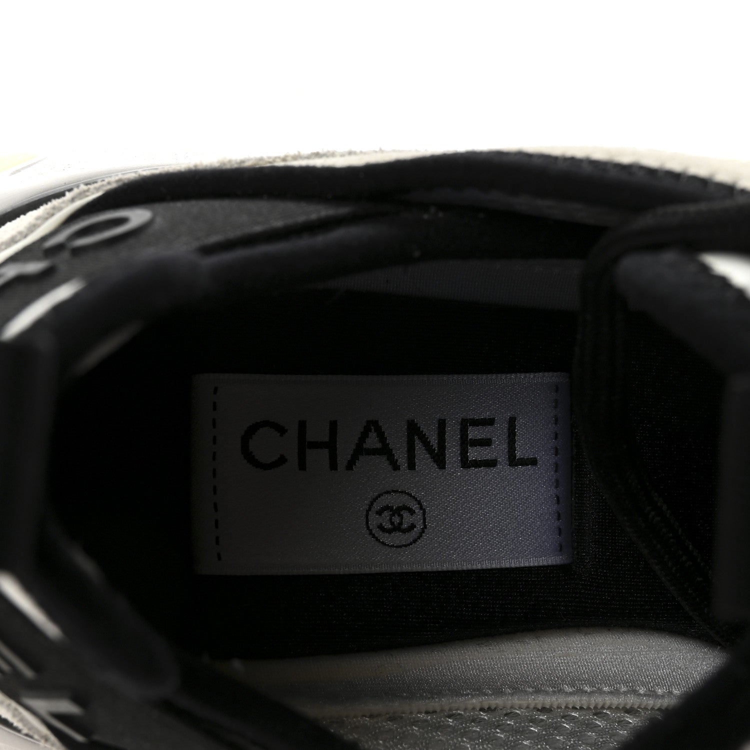 Chanel Suede Calfskin Nylon Grosgrain CC Sneakers 37 White 8 of 10