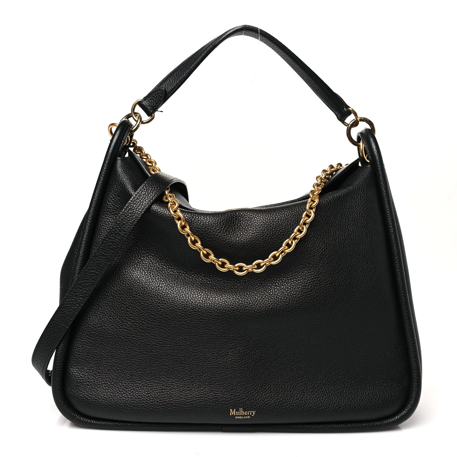 Mulberry Small Classic Grain Calfskin Leighton Black 1 of 10