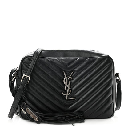 Saint Laurent Calfskin Matelasse Monogram Lou Camera Bag Black 1 of 8