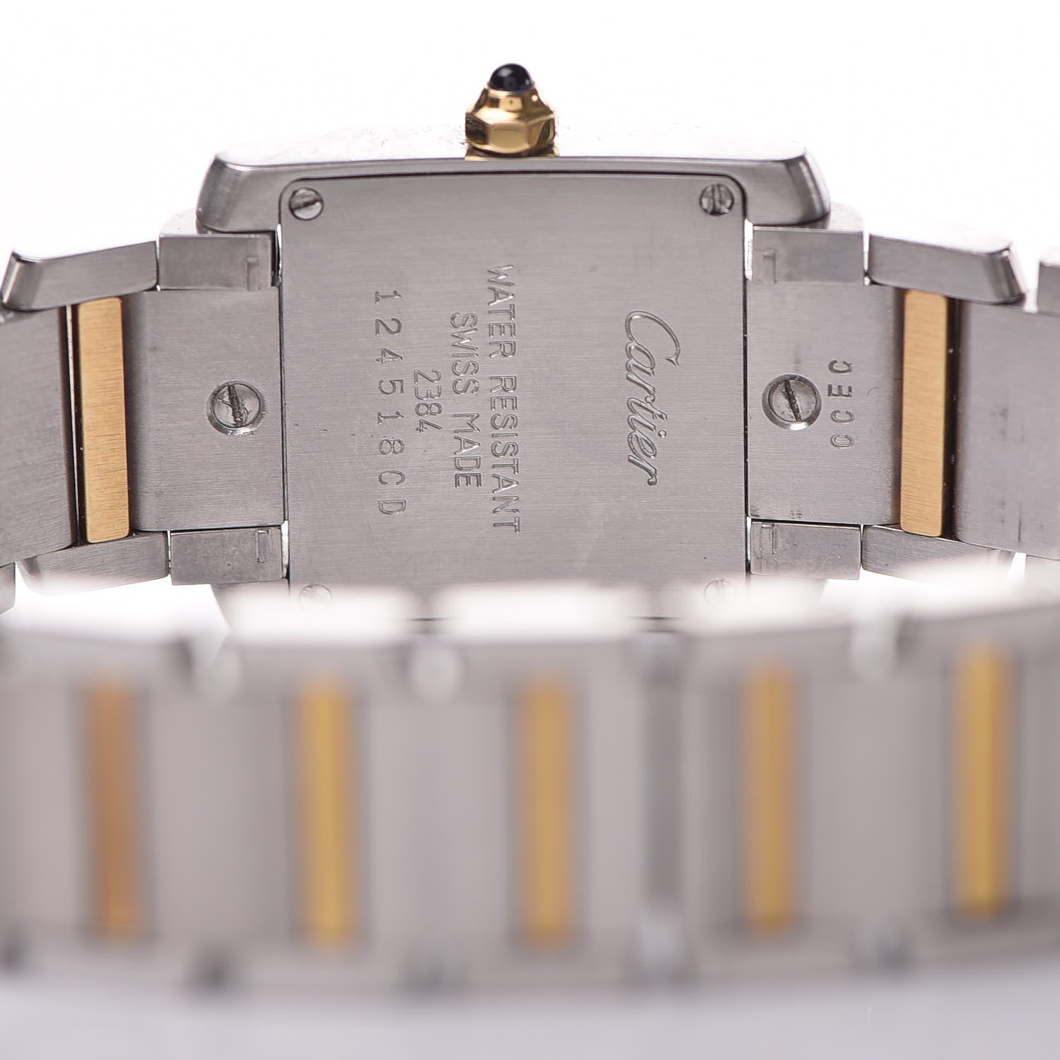 Cartier Stainless Steel 18K Yellow Gold 20mm Tank Francaise Quartz Watch 5 of 6