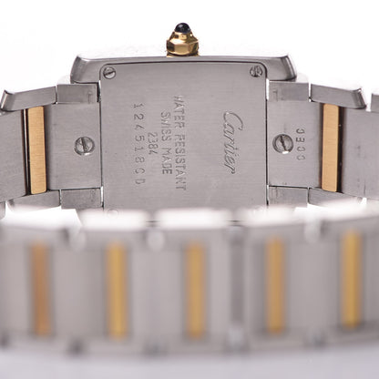 Cartier Stainless Steel 18K Yellow Gold 20mm Tank Francaise Quartz Watch 5 of 6