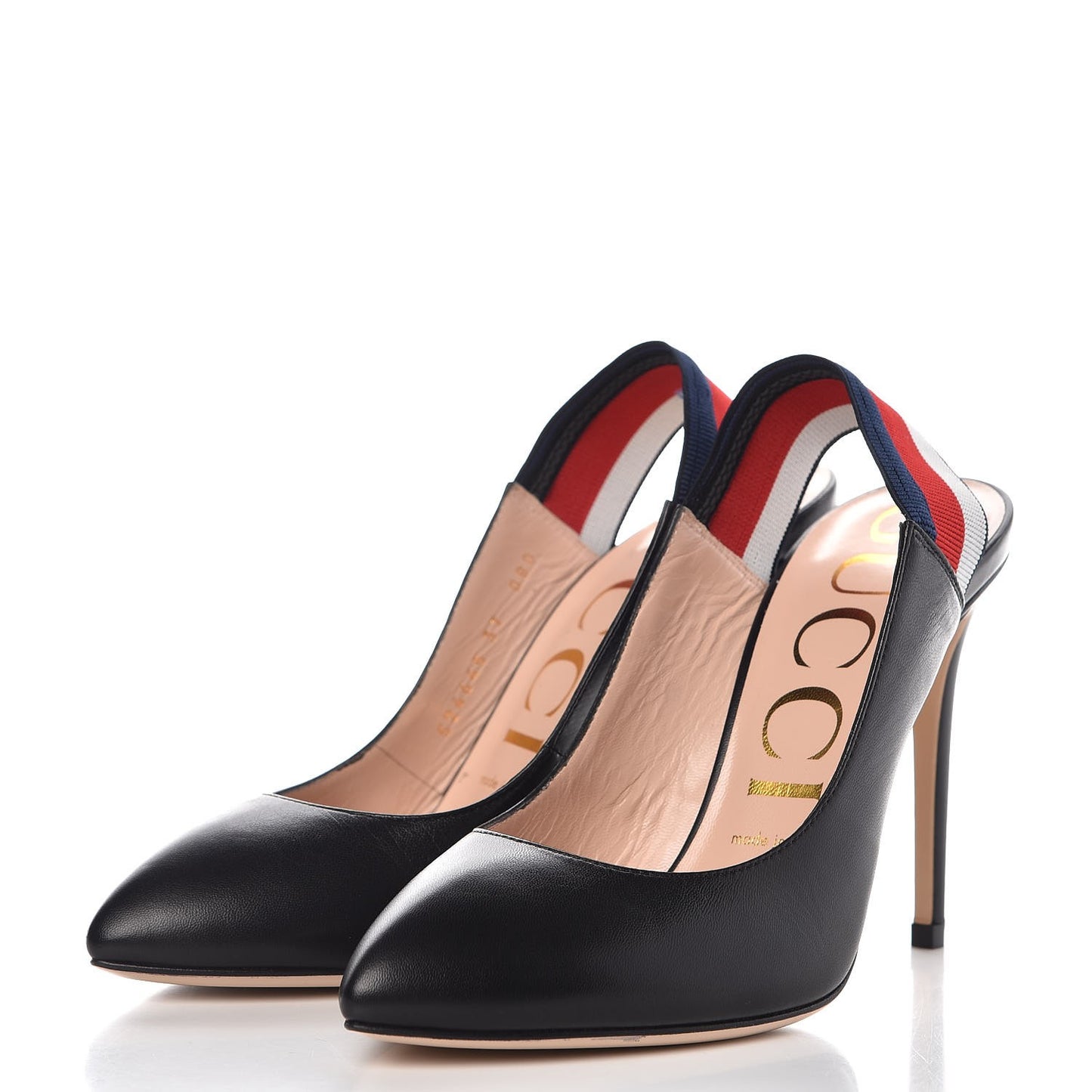 Malaga Kid Web Sylvie High Heel Slingback Pumps 37 Black