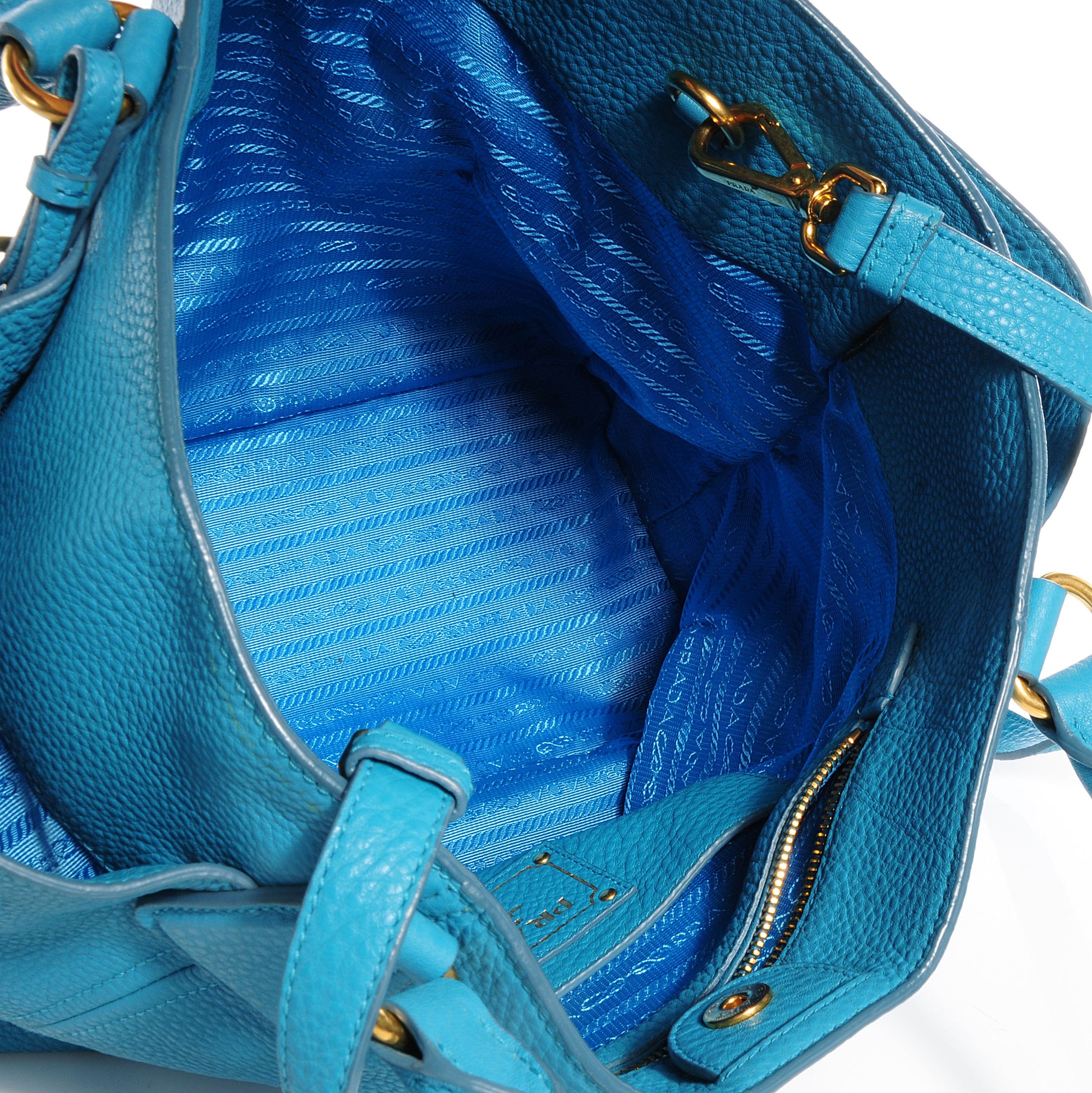 Prada Vitello Daino Convertible Side Pocket Hobo Voyage 5 of 9