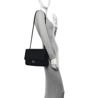 Chanel Jersey Coco's Croc 2.55 Reissue 226 Flap Black 2 of 10