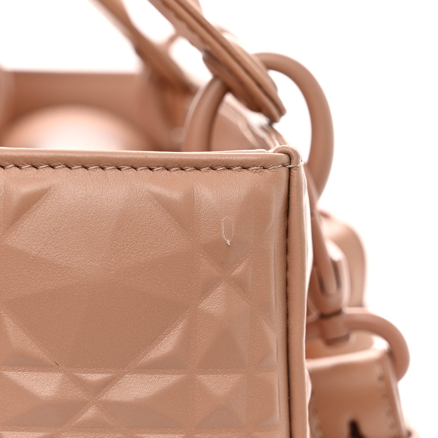 Calfskin Cannage Diamond Small My ABCDior Lady Dior Rose Des Vents