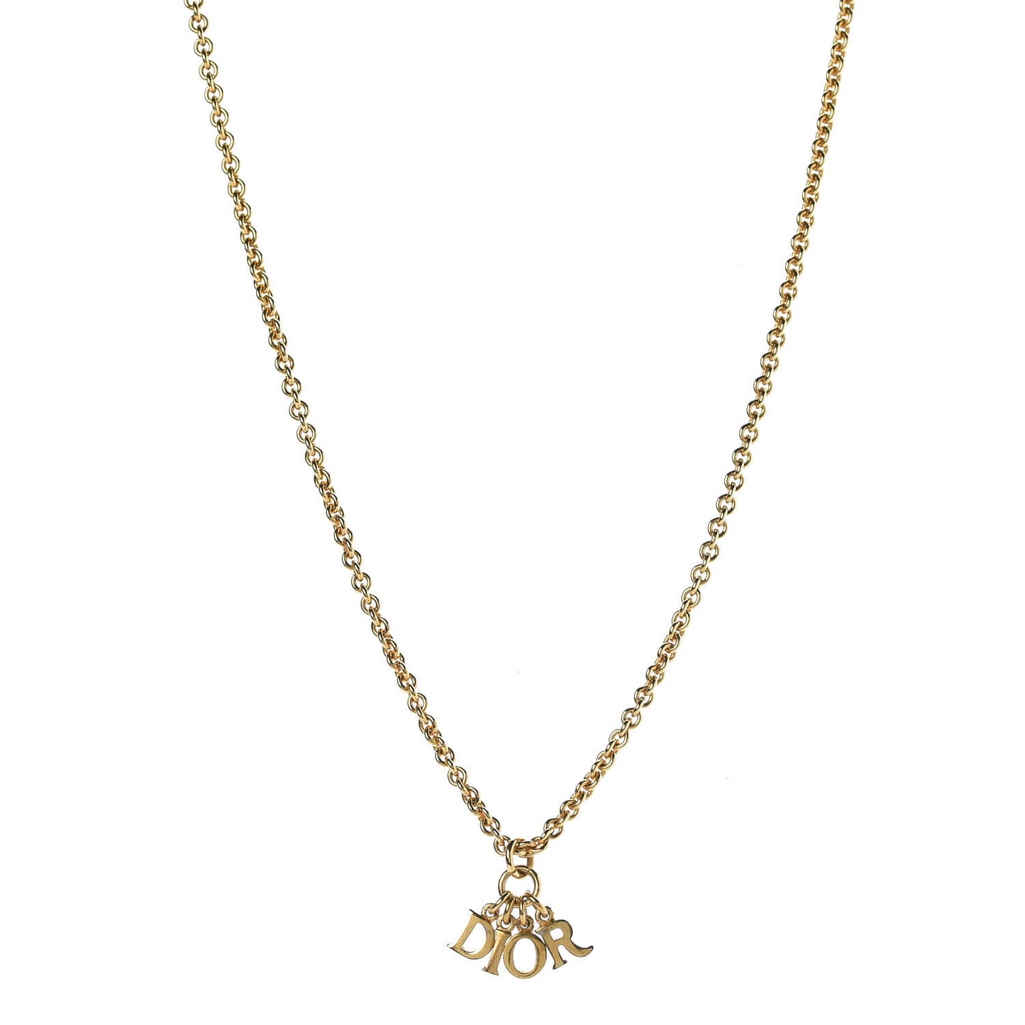 Metal Logo Necklace Gold