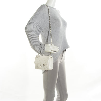 Chanel Lambskin Quilted Mini Square Flap White 2 of 8