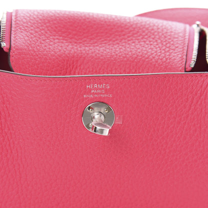 Hermes Taurillon Clemence Mini Lindy 20 Rose Extreme 6 of 11