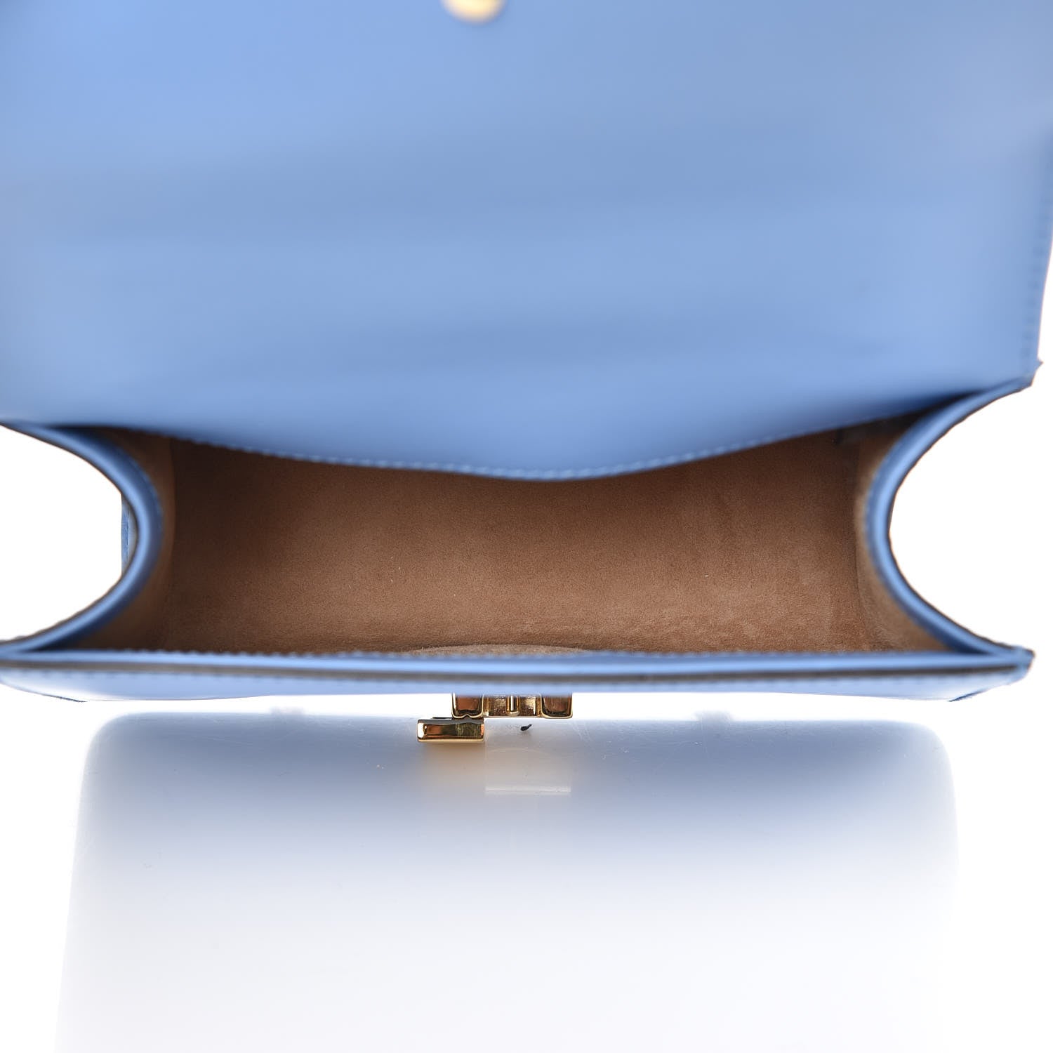 Gucci Calfskin Mini Sylvie Chain Shoulder Bag Clear Sky Blue 5 of 12