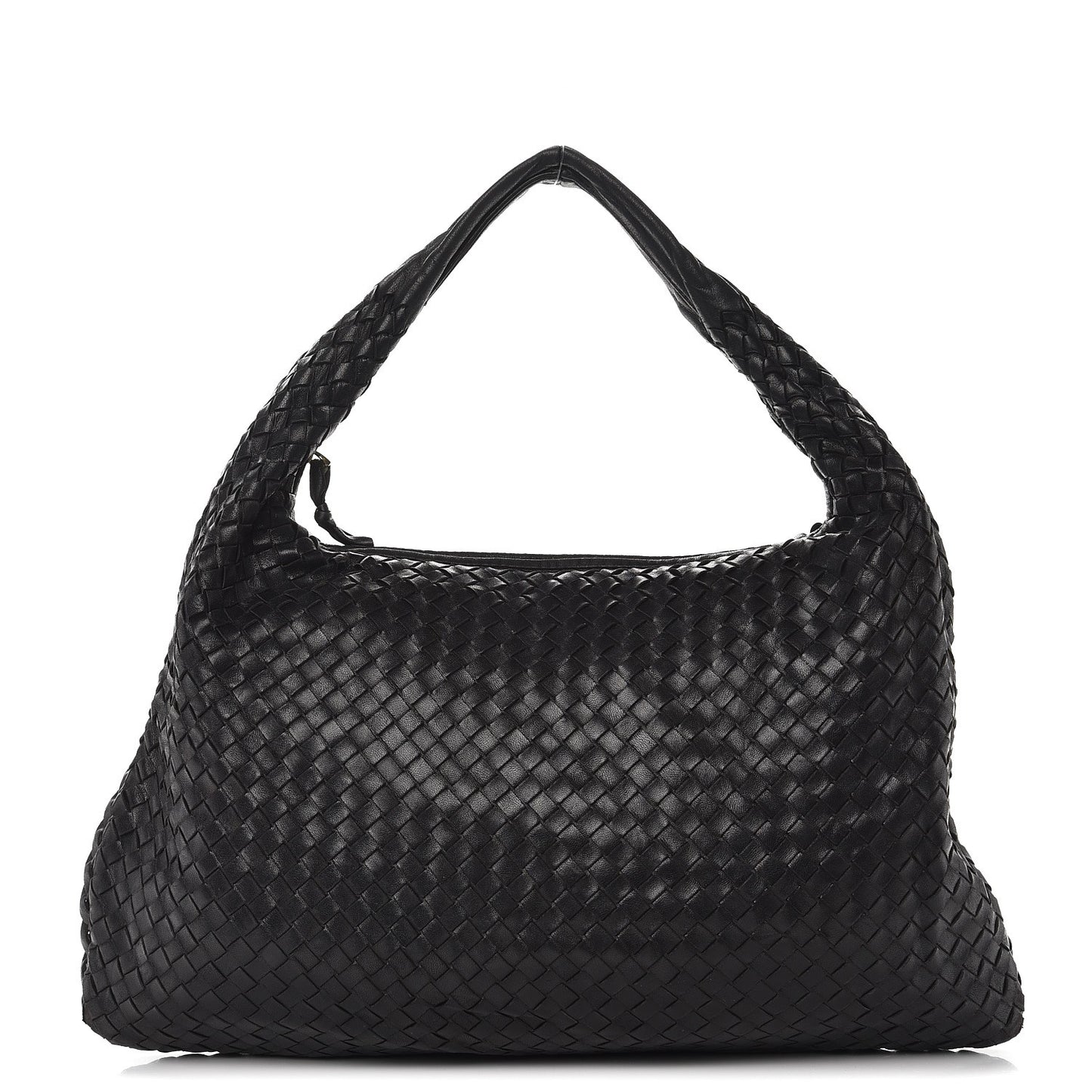 Nappa Intrecciato Large Veneta Hobo Nero Black