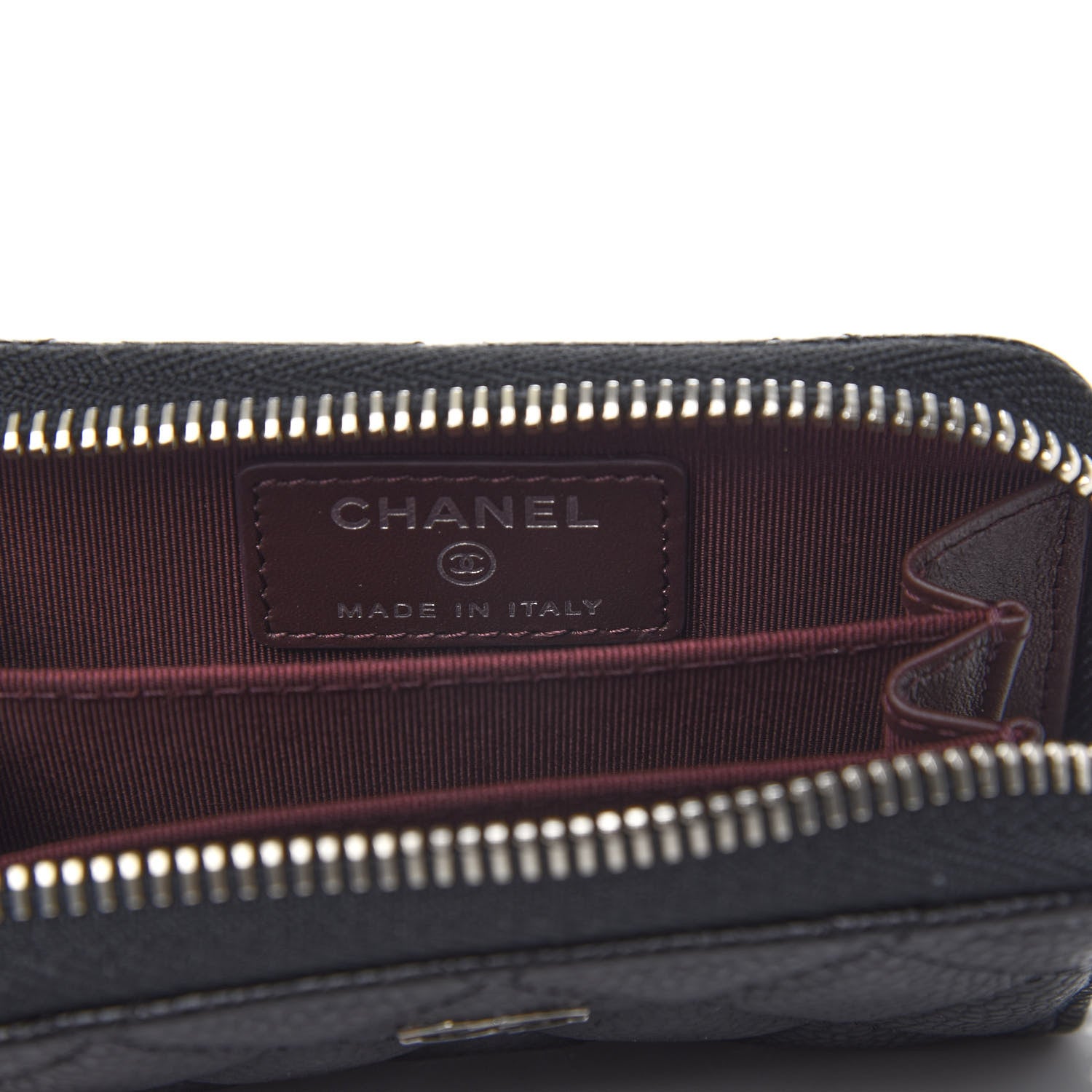 Chanel Caviar Quilted Zip Coin Purse Black 6 of 7