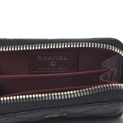 Chanel Caviar Quilted Zip Coin Purse Black 6 of 7