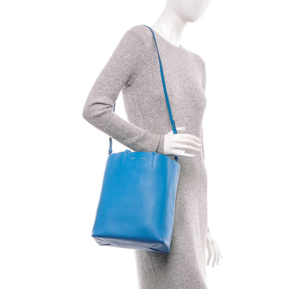 Celine Grained Calfskin Small Vertical Cabas Turquoise 2 of 8
