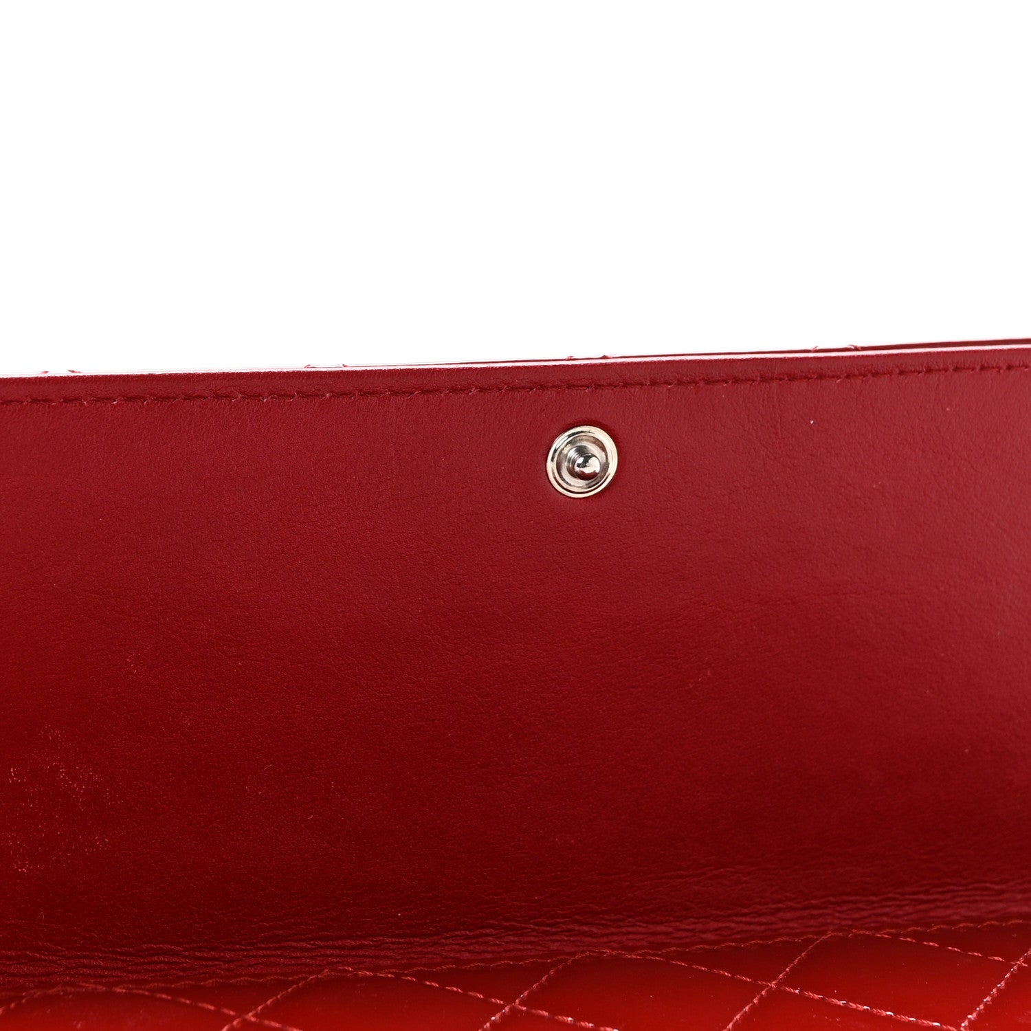 Chanel Patent Calfskin Quilted Large Brilliant Flap Wallet Dark Red 9 of 12