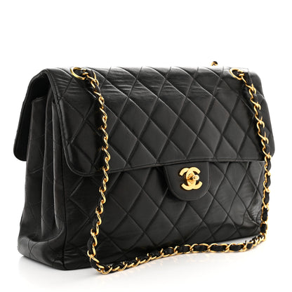 Chanel Lambskin Quilted Jumbo Double Sided Flap Black 3 of 12