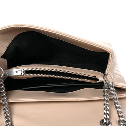 Saint Laurent Calfskin Y Quilted Monogram Small Loulou Chain Satchel Dark Beige 5 of 11