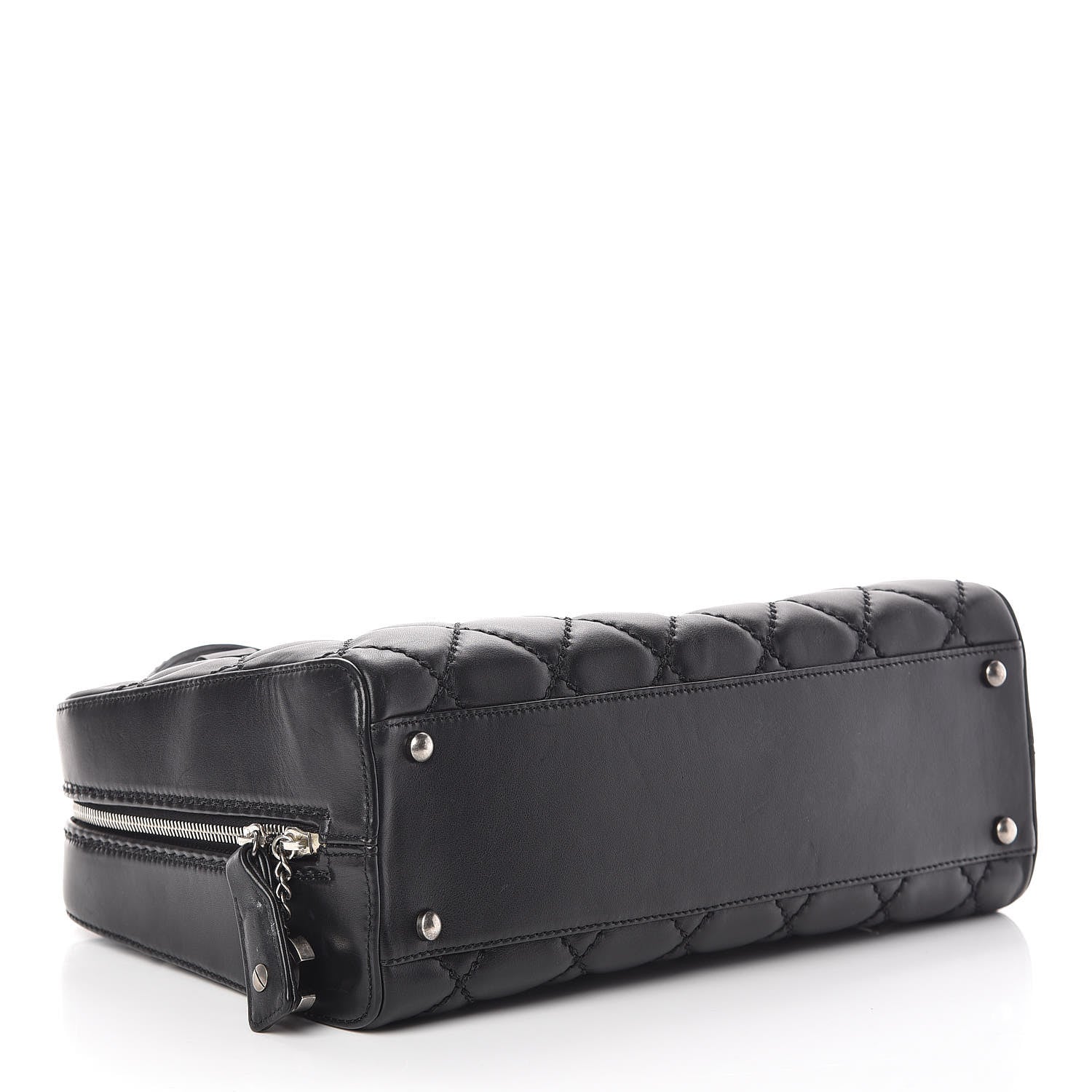 Chanel Calfskin Quilted Top Handle Bag Black 4 of 13