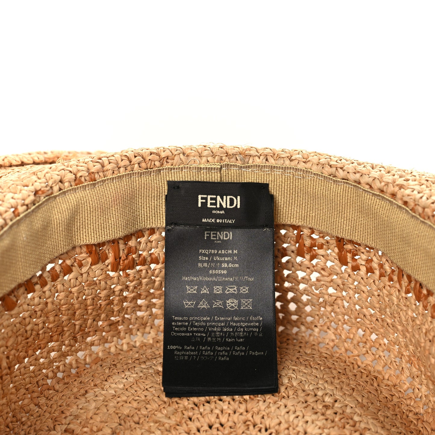 Raffia FF Mens Bucket Hat