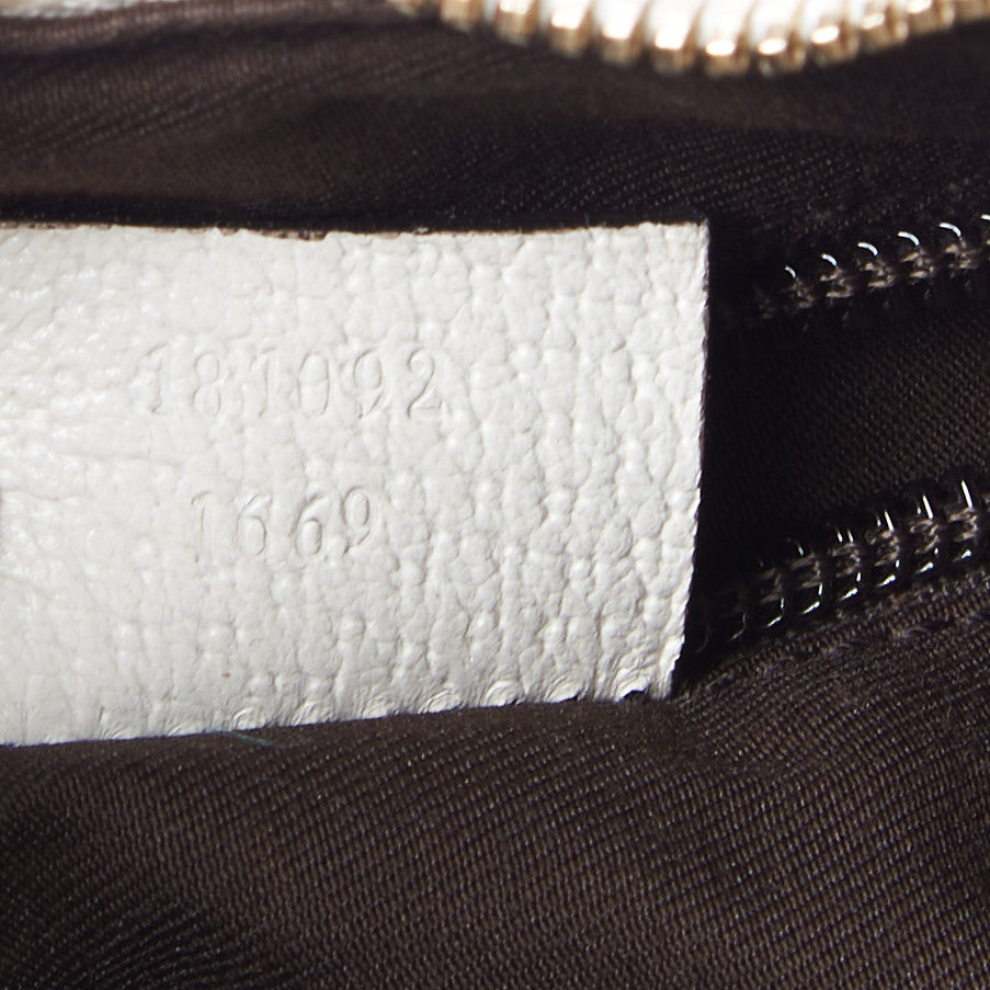 Gucci Monogram Web Medium Half Moon Hobo White 9 of 9