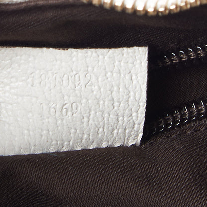 Gucci Monogram Web Medium Half Moon Hobo White 9 of 9