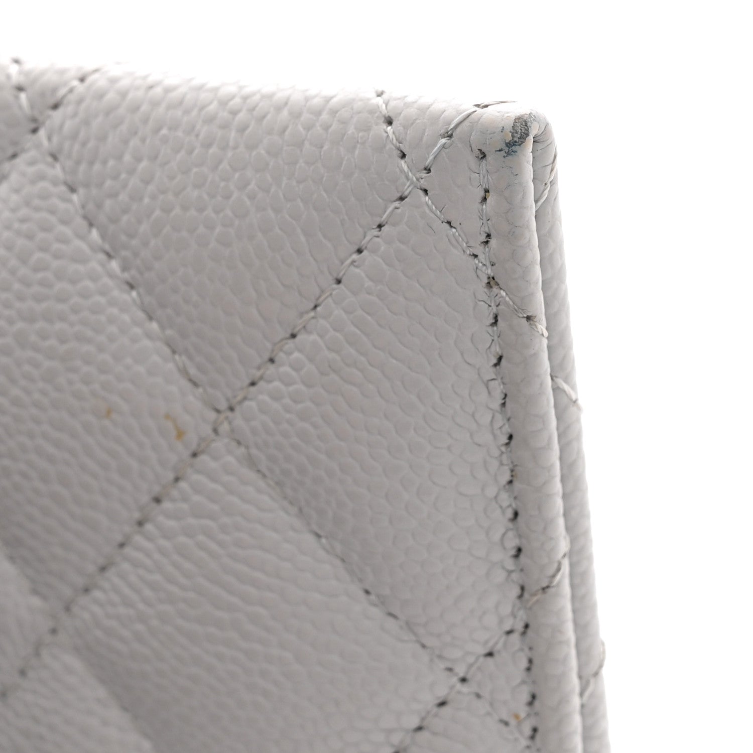 Chanel Caviar Quilted Card Holder Grey 8 of 9