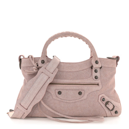 Balenciaga Metallic Craquele Calfskin Suede Classic Hardware First Old Rose 1 of 13