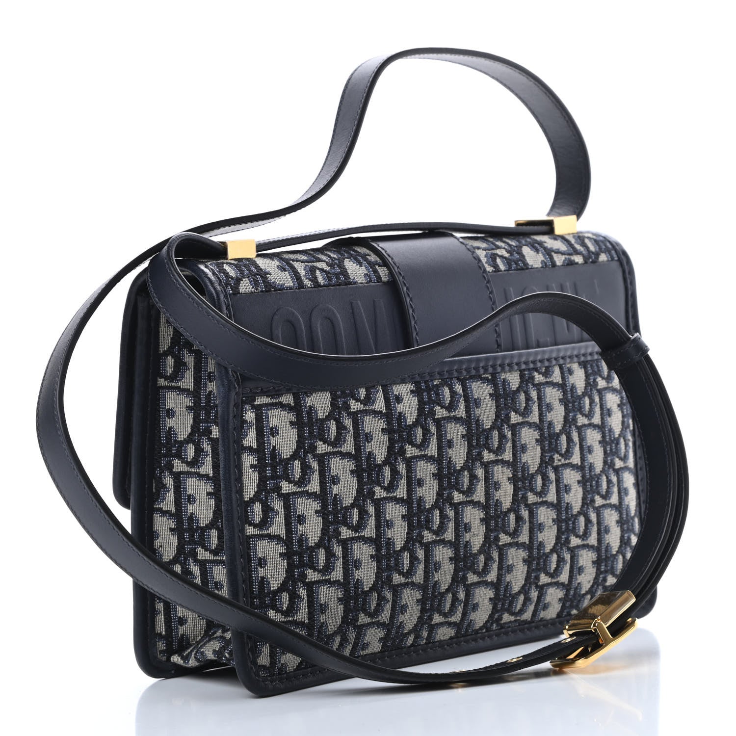 Christian Dior Oblique 30 Montaigne Flap Bag Blue 3 of 10