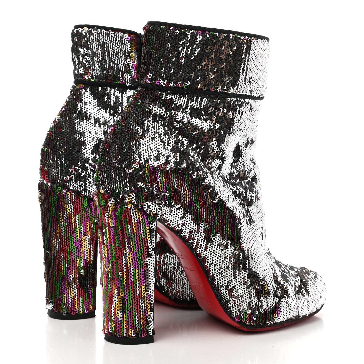 Christian Louboutin Paillettes Moulamax 100 Booties 36.5 Multicolor 4 of 7