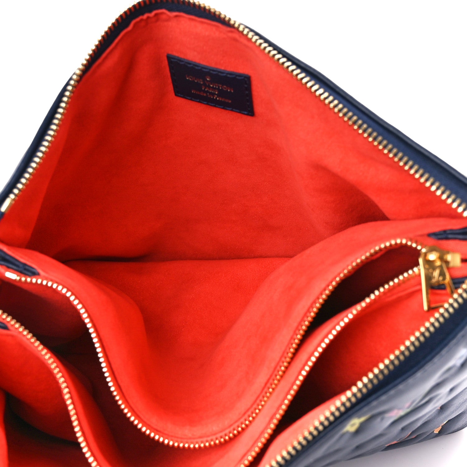 Louis Vuitton Lambskin Embossed Monogram LV Garden Coussin PM Navy 6 of 13