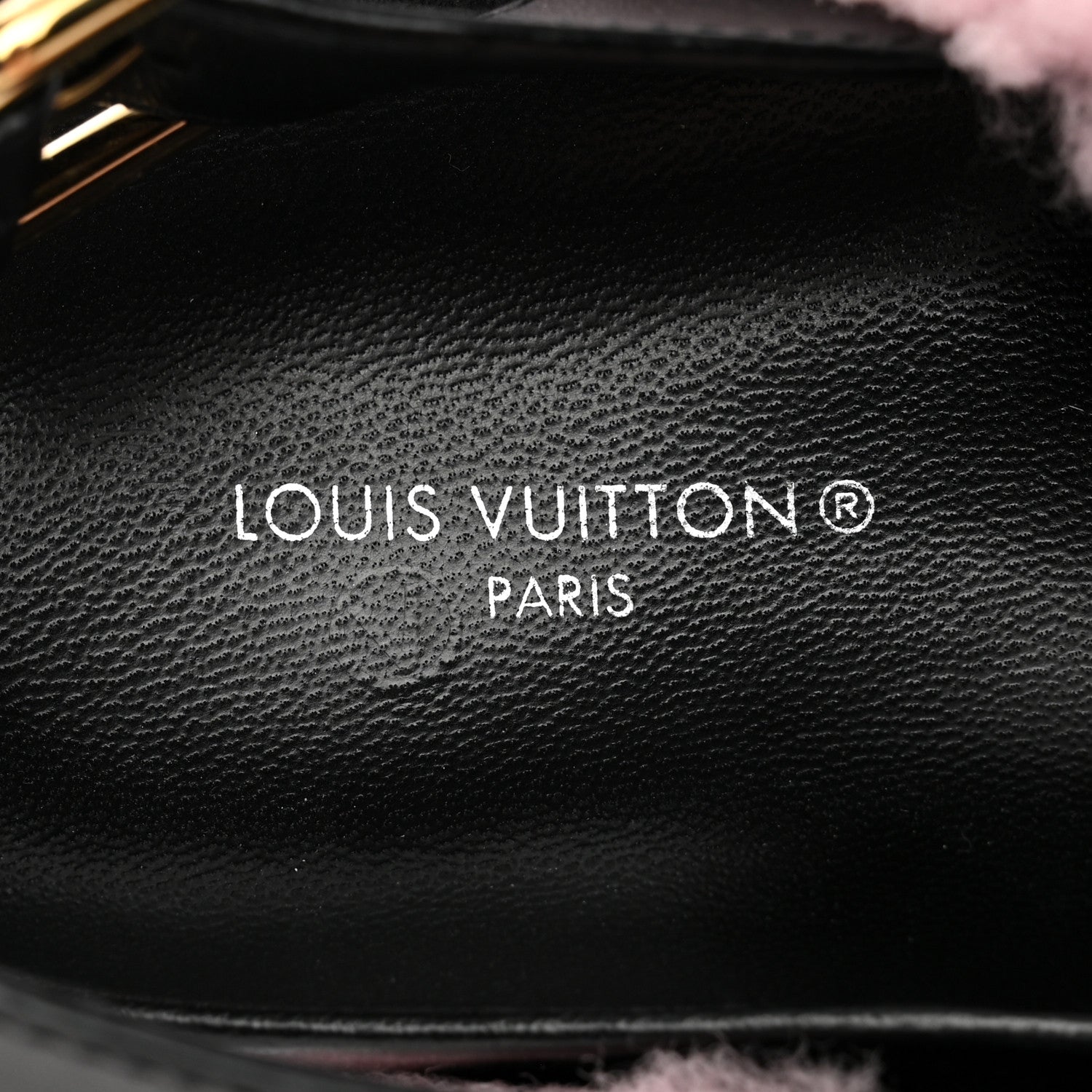 Louis Vuitton Shearling Paseo Sandals 38.5 Pink 6 of 15