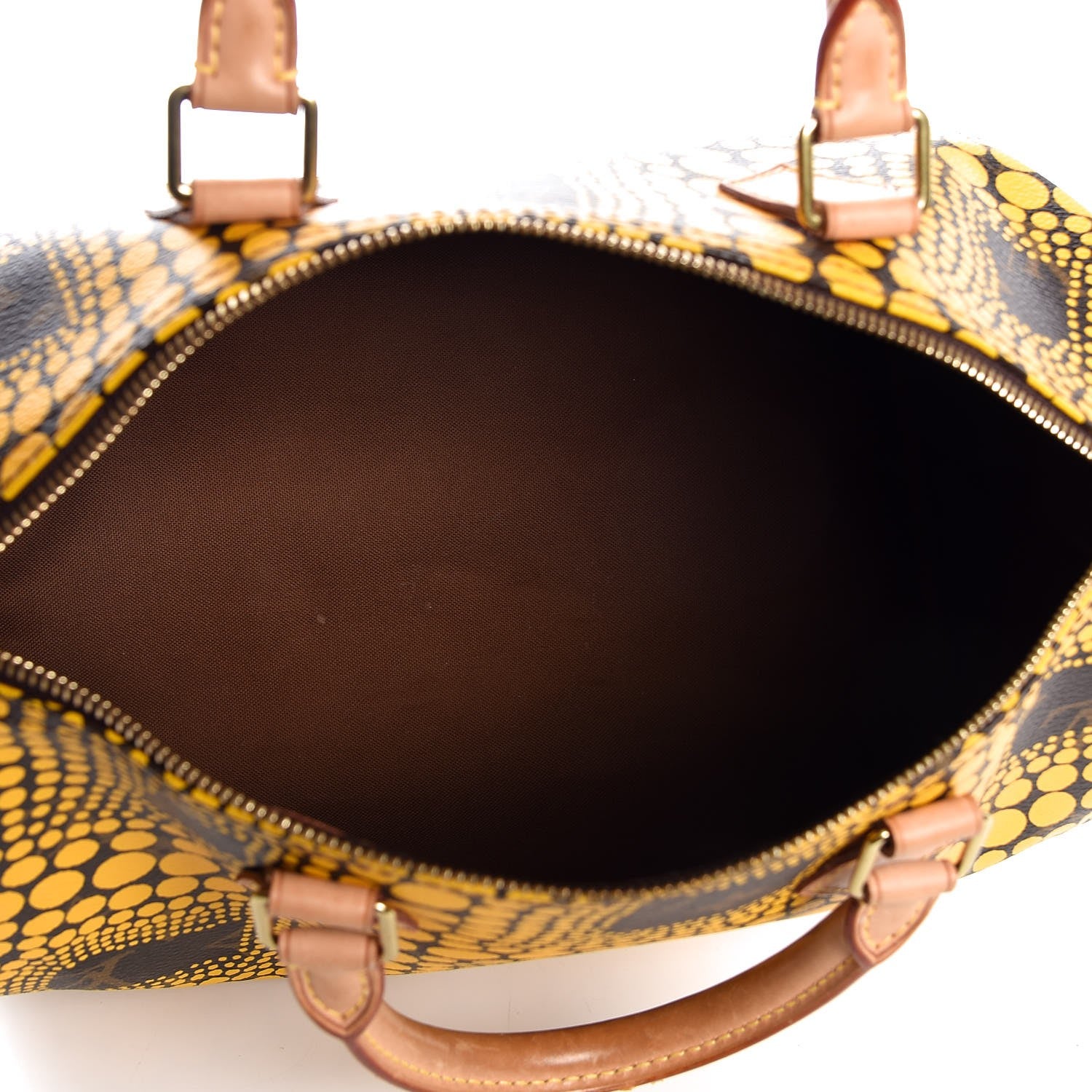 Louis Vuitton Monogram Kusama Town Speedy 30 Yellow 5 of 7