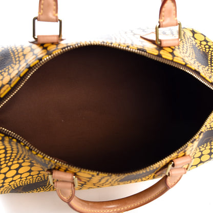 Louis Vuitton Monogram Kusama Town Speedy 30 Yellow 5 of 7