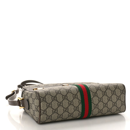 Gucci GG Supreme Monogram Web Small Ophidia Shoulder Bag Brown 4 of 9
