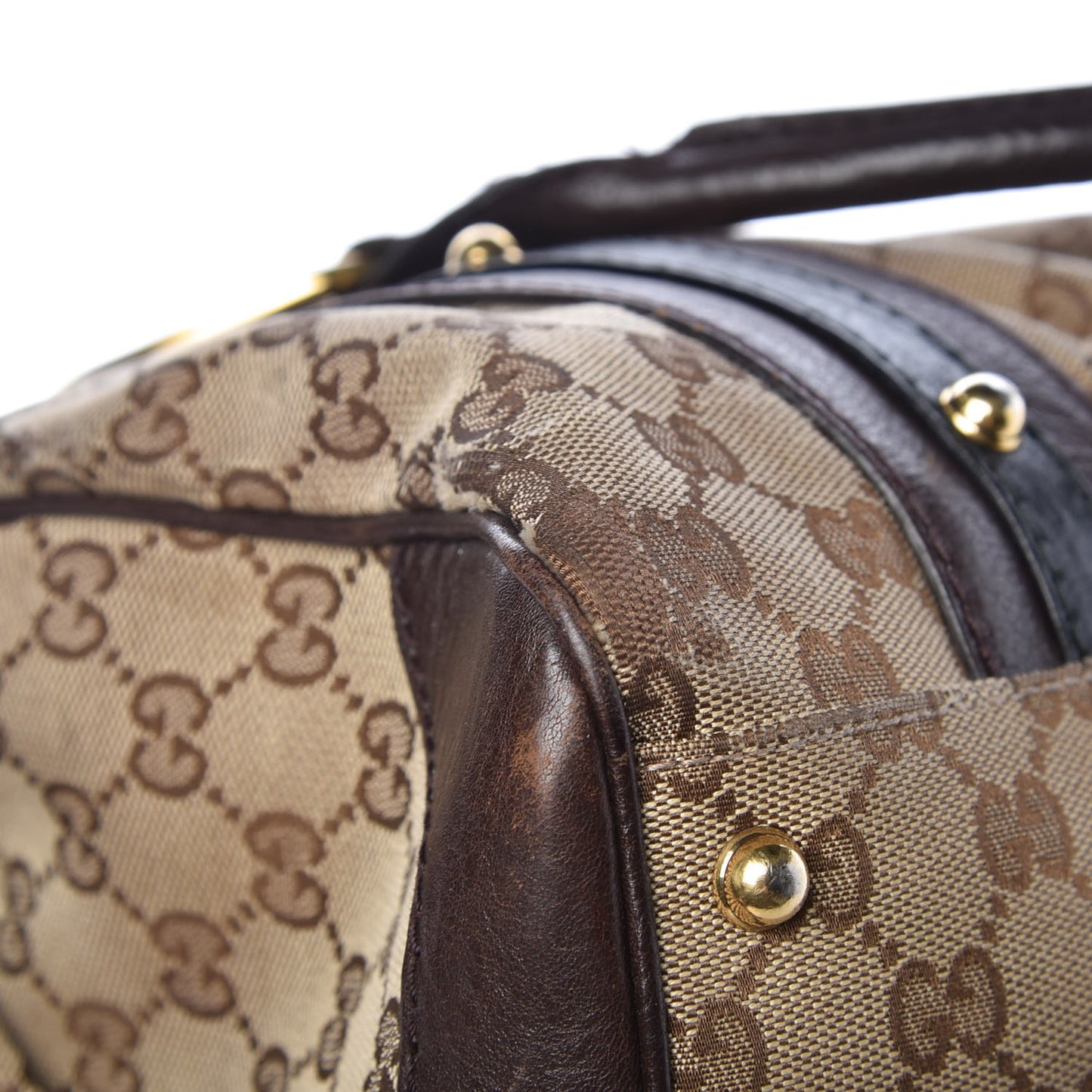 Monogram Medium Interlocking Icon Tote Dark Brown