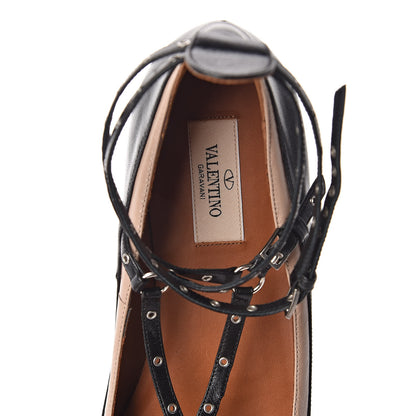 Valentino Garavani Nappa Love Latch Cage Ballet Flats 39 Black Poudre 6 of 9