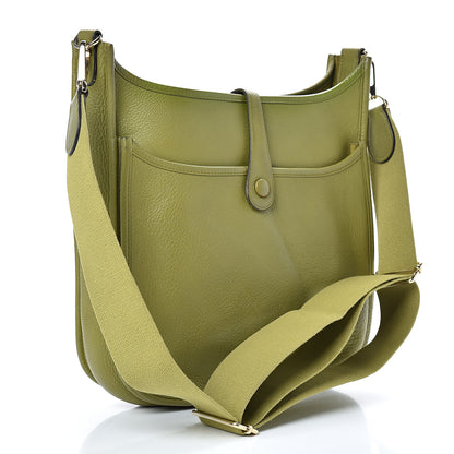 Hermes Taurillon Clemence Evelyne III PM Vert Anis 2 of 18