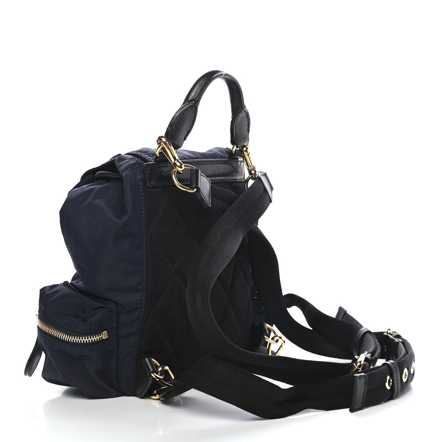 Nylon Small Crossbody Rucksack Backpack Ink Blue