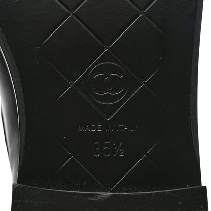 Chanel Lambskin Quilted CC Turnlock Loafers 35.5 Black 8 of 9