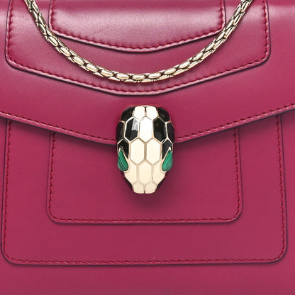 Bulgari Calfskin Small Serpenti Forever Snake Strap Crossbody Bag Plum 7 of 9