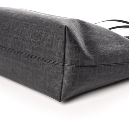 Fendi Zucca Spalmati Large Roll Tote Black 6 of 9