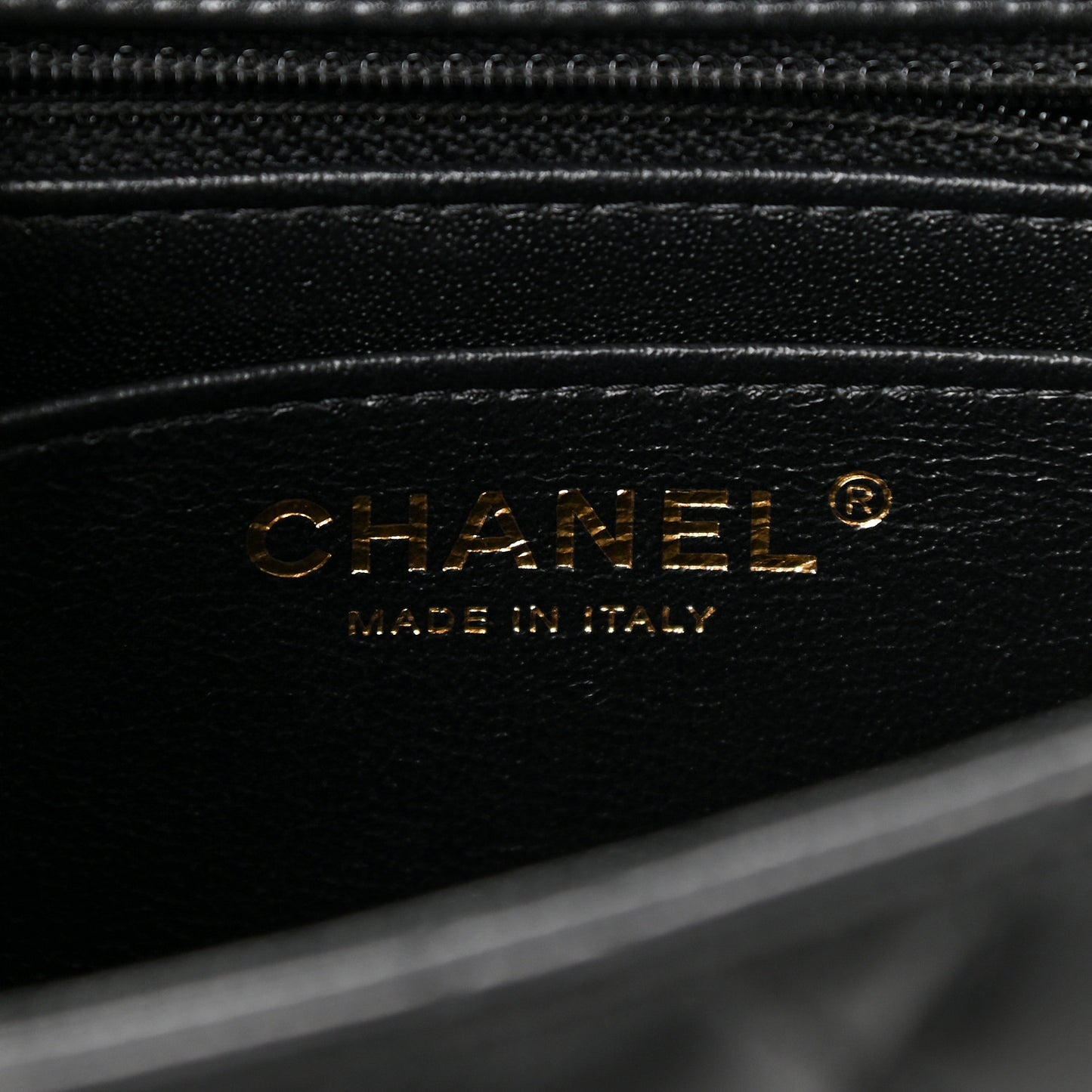 Lambskin Quilted Mini Square Flap Black