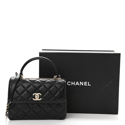 Chanel Lambskin Quilted Small Trendy CC Dual Handle Flap Bag Black 12 of 12