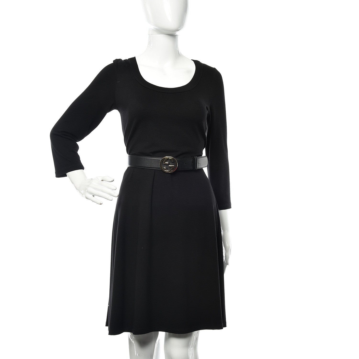 Gucci Calfskin Interlocking G 37mm Belt 85 34 Black 2 of 8