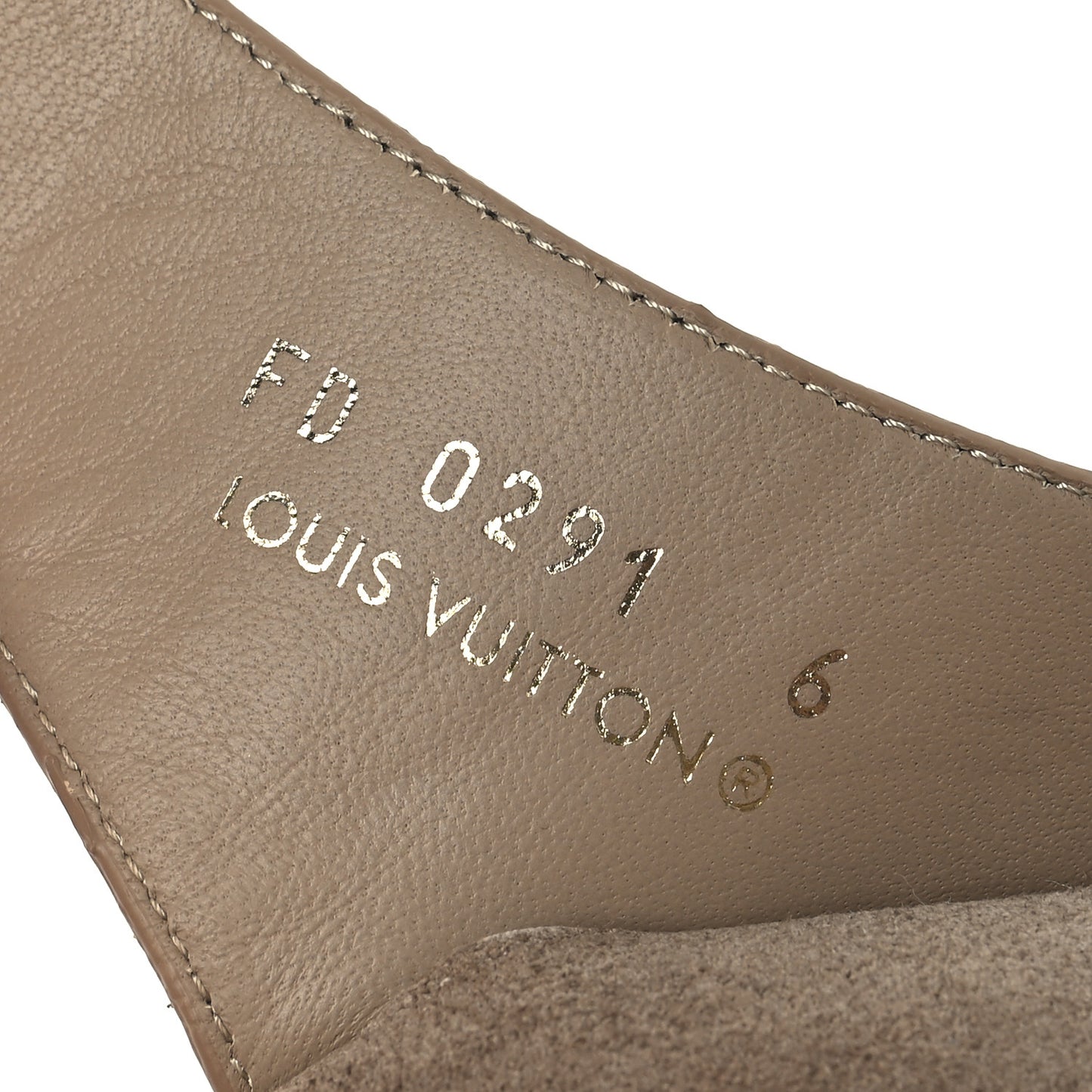 Monogram Fur LV Easy Mule 6 Brown