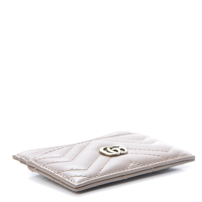 Gucci Calfskin Matelasse GG Marmont Card Holder Porcelain Rose 4 of 7