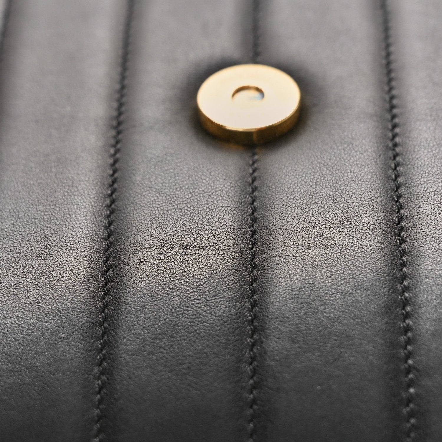Saint Laurent Lambskin Matelasse Monogram Vicky Chain Wallet Black 9 of 9