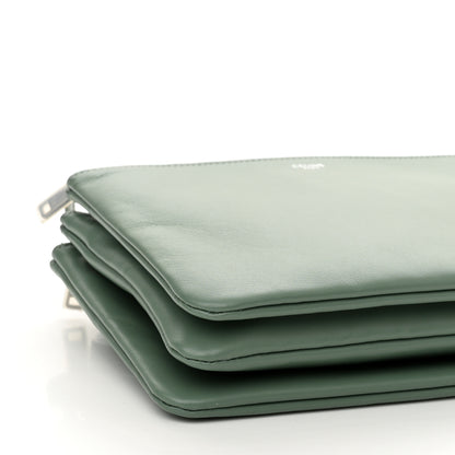 Celine Lambskin Small Trio Crossbody Bag Celadon 10 of 11