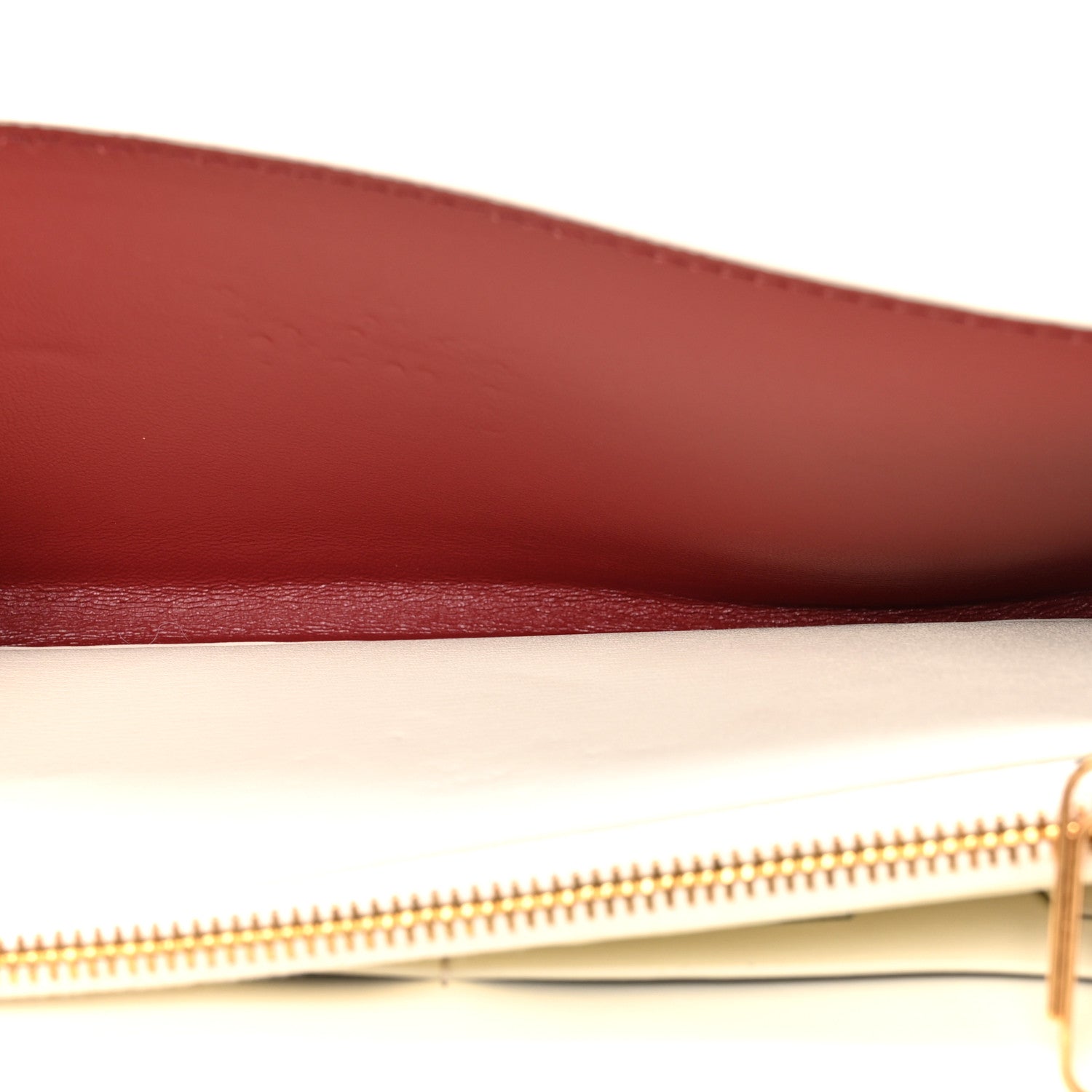 Off-White Calfskin Jitney Logo Flap Wallet On Chain White 5 of 15