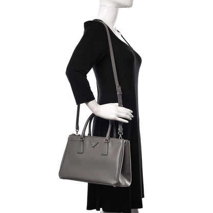 Prada Saffiano Small Galleria Double Zip Tote Marmo 2 of 18